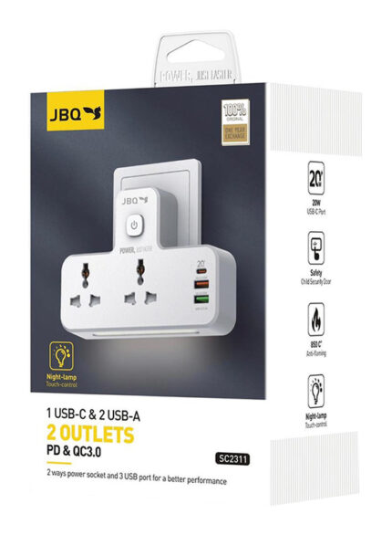 JBQ 20W Power Socket Multi Plug Extension Wall Charger