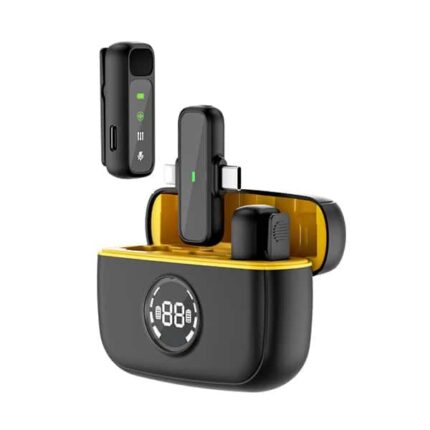 Wiwu Wi-WM003 Dual Mini Wireless Microphone Phone 2 in 1 Type C +Lightning Interface Microphone Lavalier