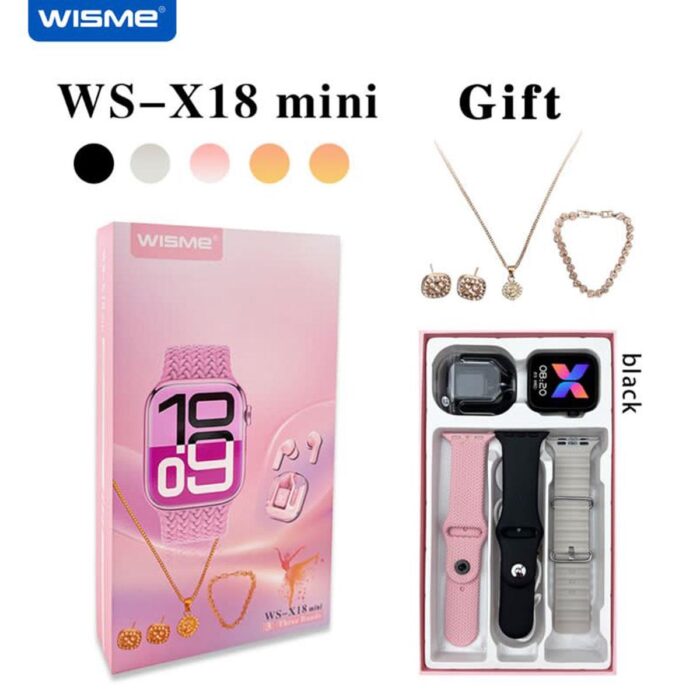 WISME WS X18 Mini Smart Watch Ladies Watch 3 Strap