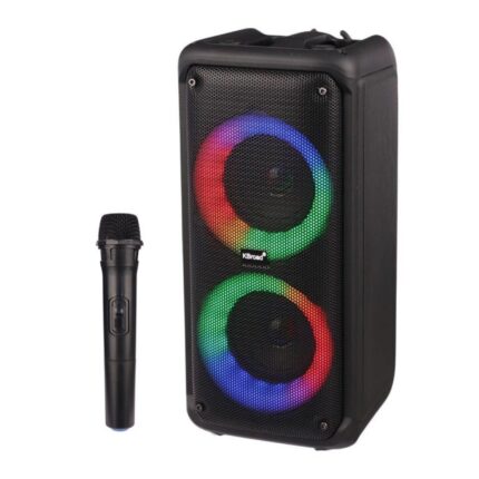 KTS-1973 3″ x 2 Portable Wireless Bluetooth Speaker with Wireless Mic